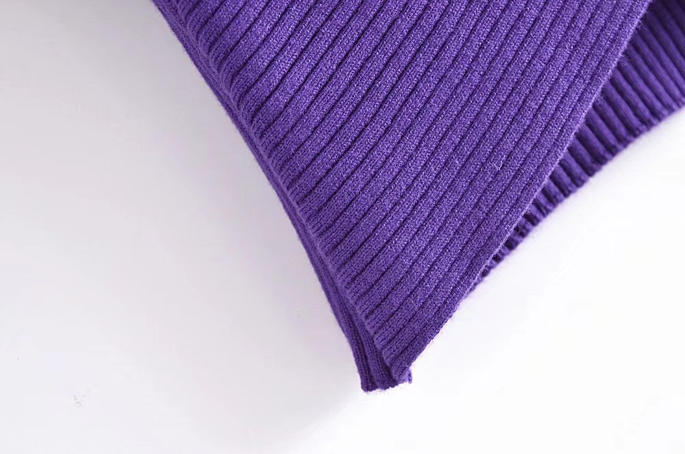 Autumn And Winter New Cross-Hollow Stretch Slim Ladies Cross-Knit Sweater Casual Wear