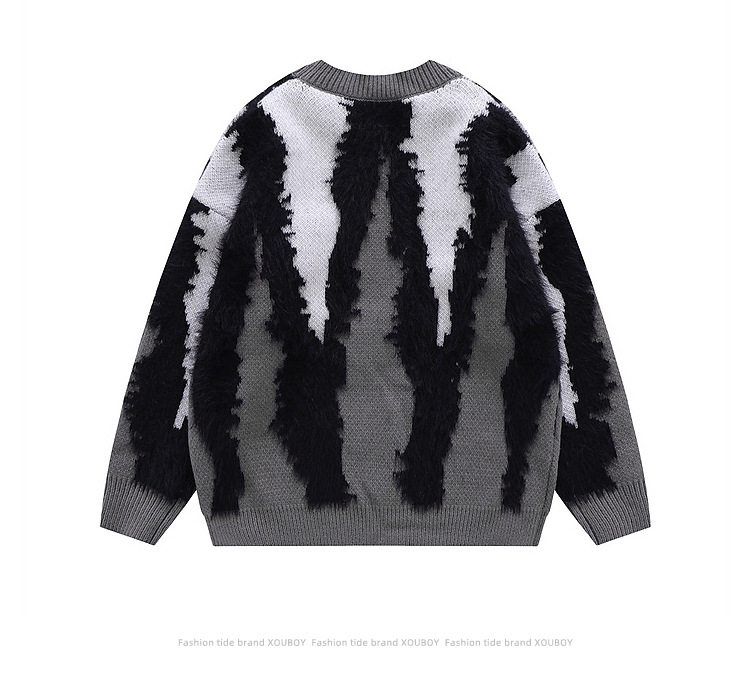 Chunky Baggy Retro Colorblock Sweater