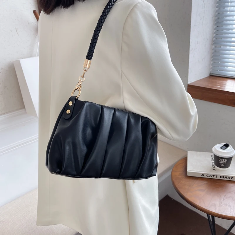 Small Soft PU Leather Underarm Handbags Spring Fshion Luxury Brand Designer Woman Shopper Handbags Shoulder Crossbody Bag