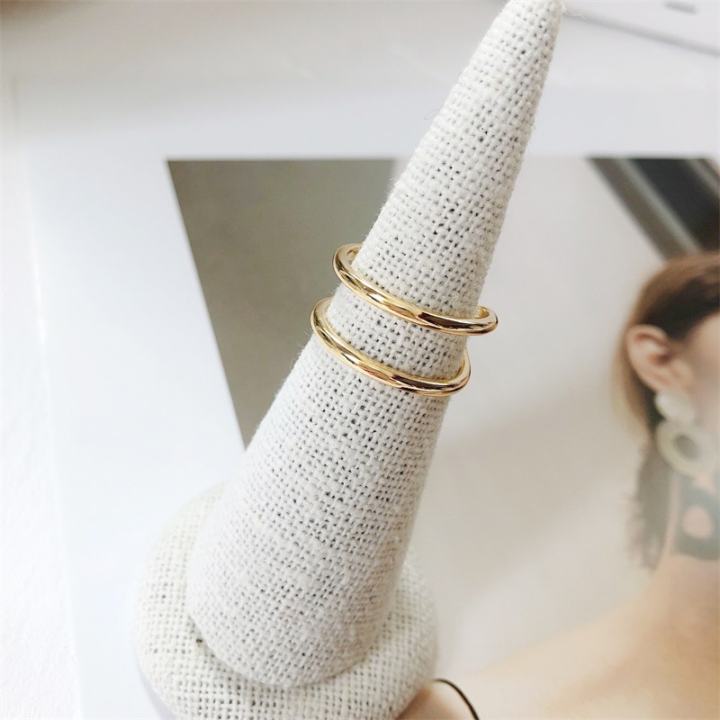 Unisex Silver Cutout Chunky Ring