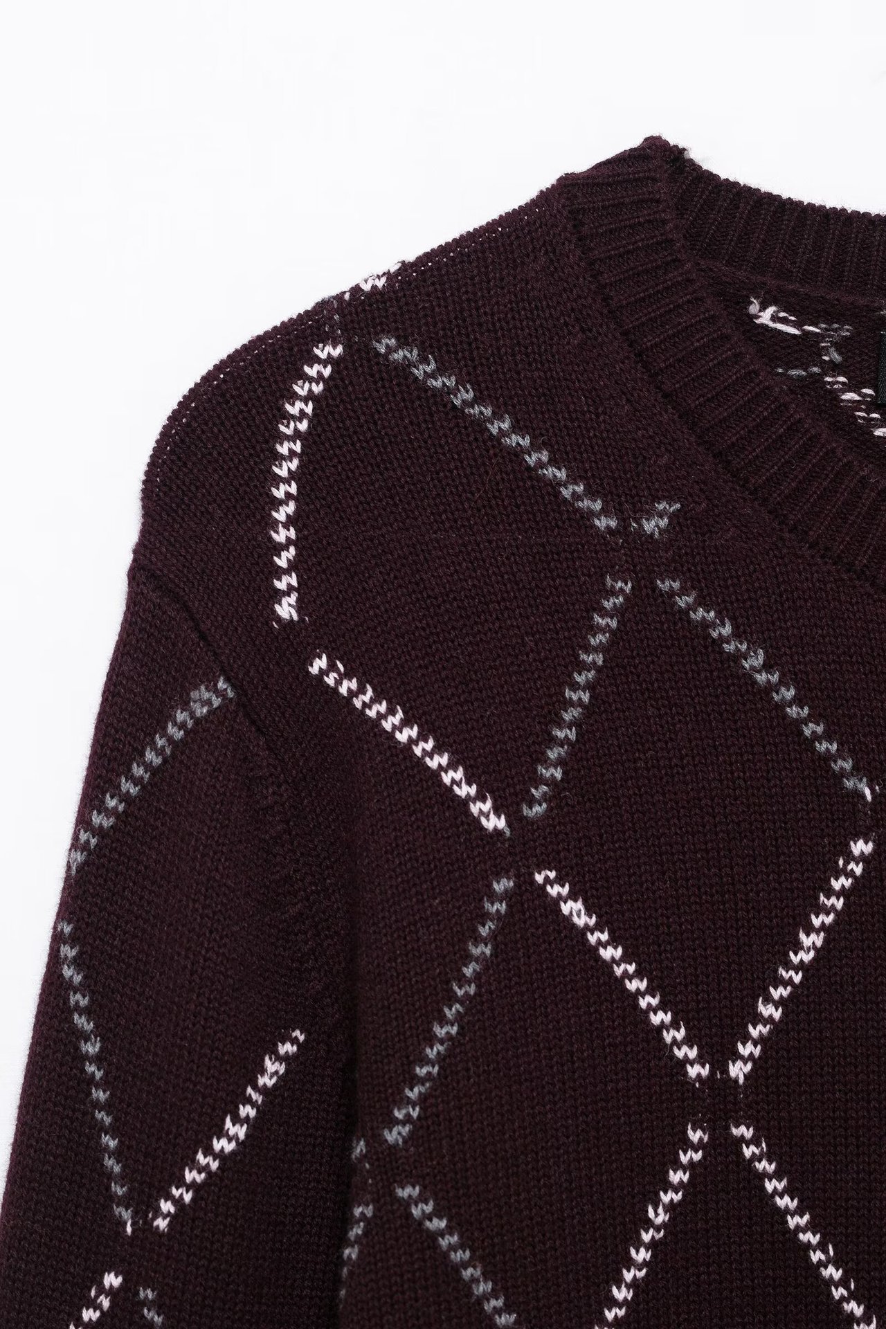 Urban Grid Long Sleeve Sweater
