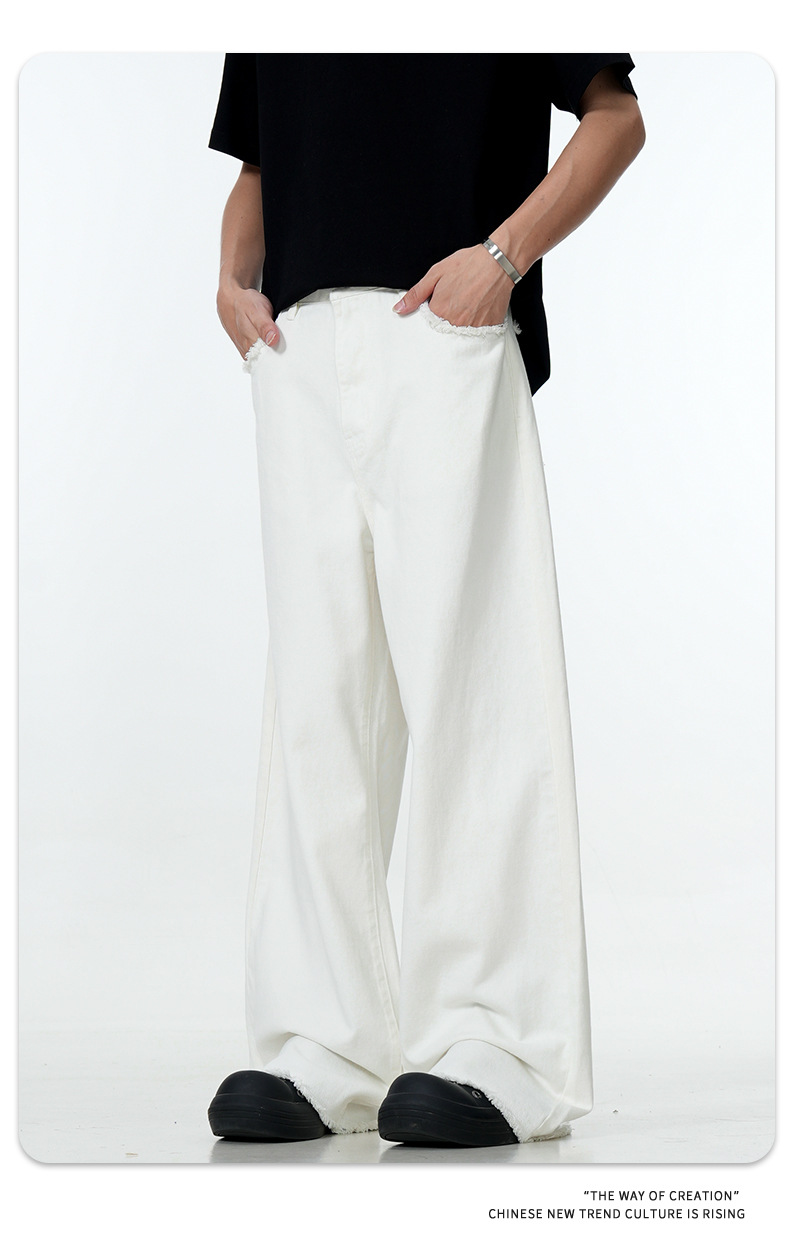 Loose Solid Color Simple Slimming Casual Wide Leg Long Pants