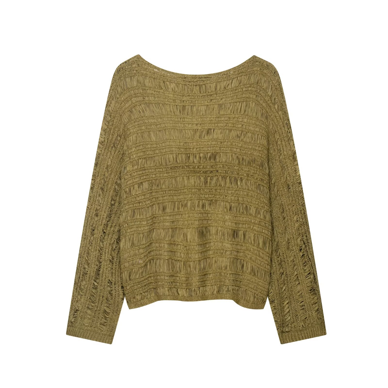 Ladies' Full Sleeve Plain Knit Polyester Sweater