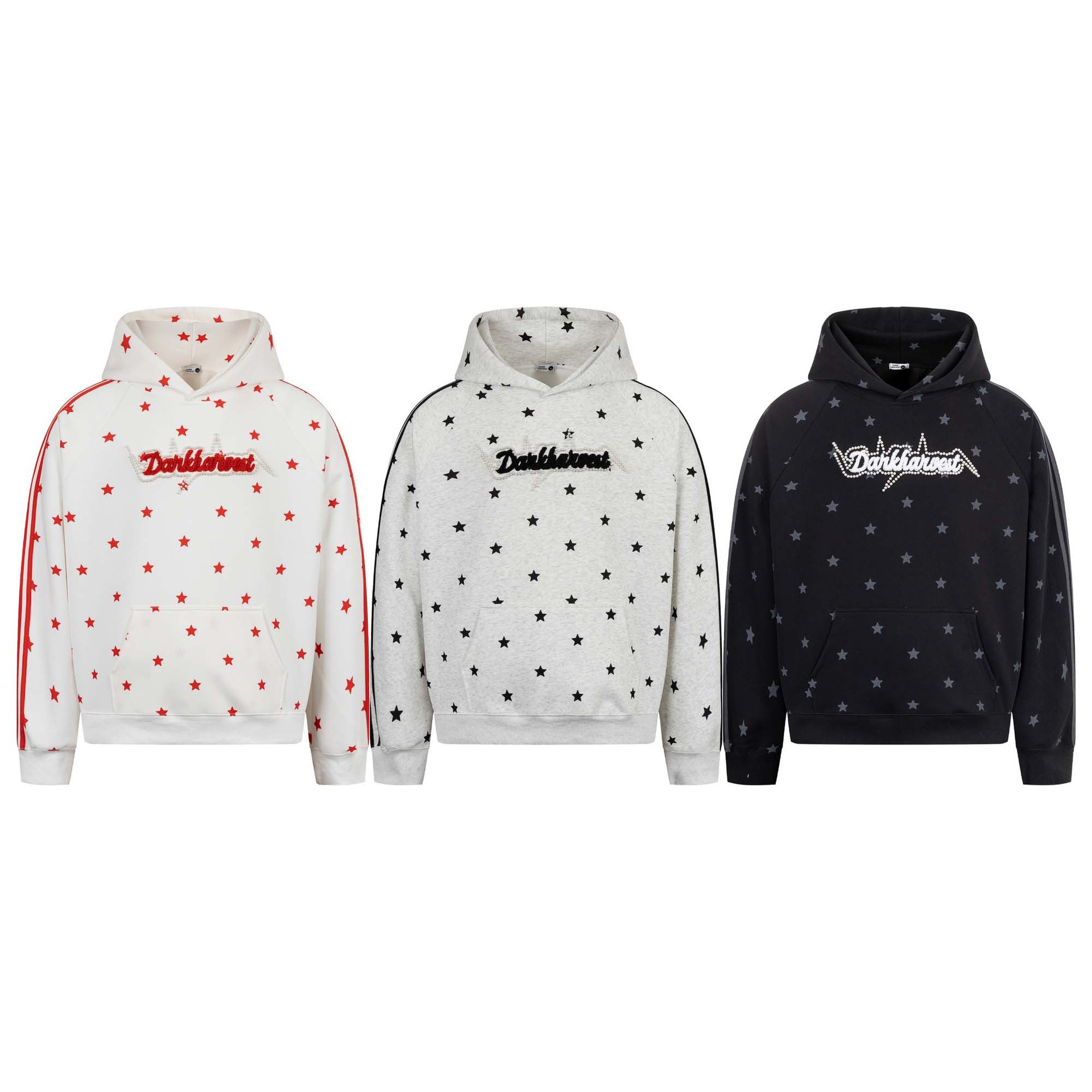 City Cotton Alphabet Stitched Oversized Hoodie