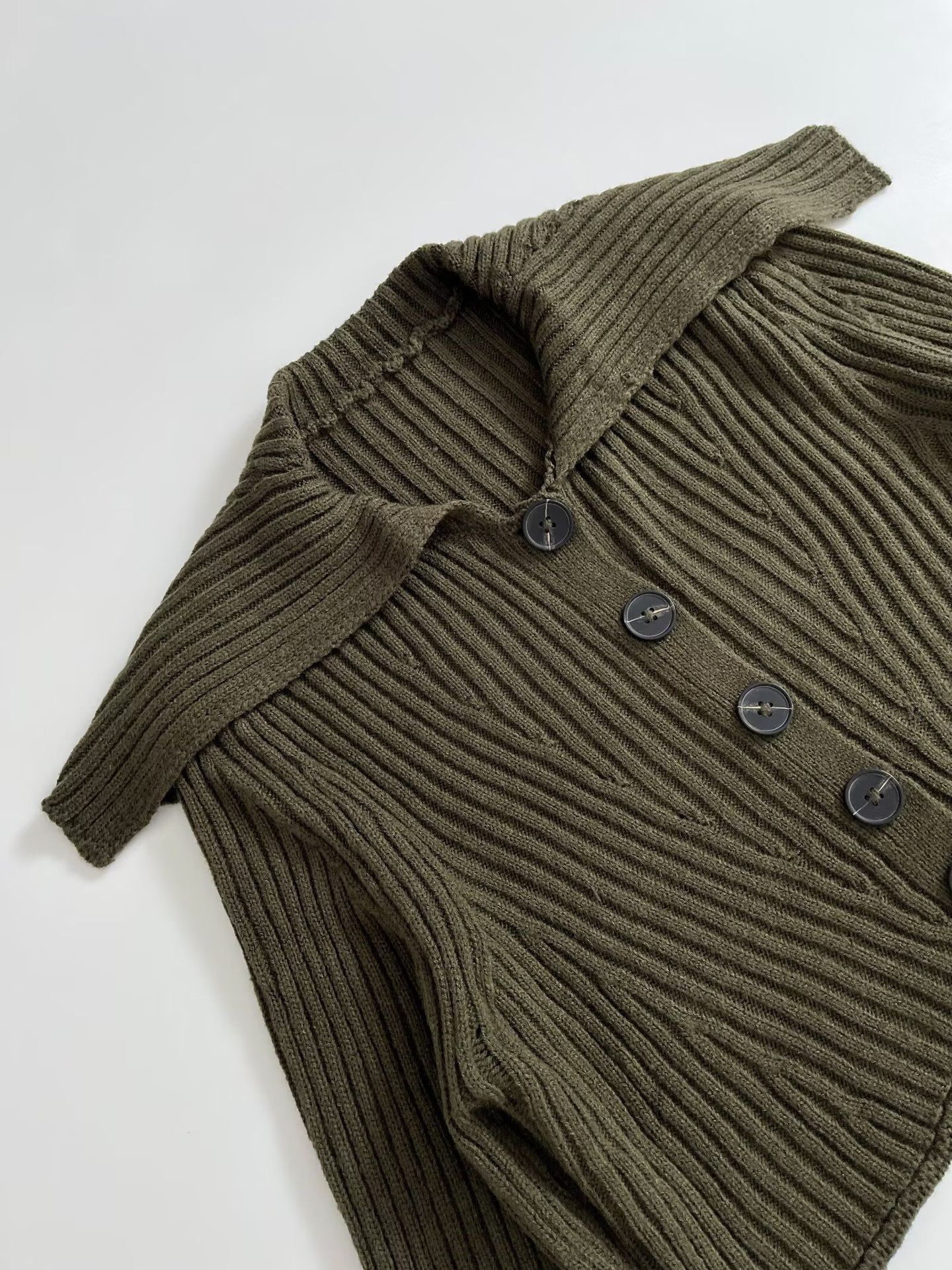 Placket Front Polyester Sweater