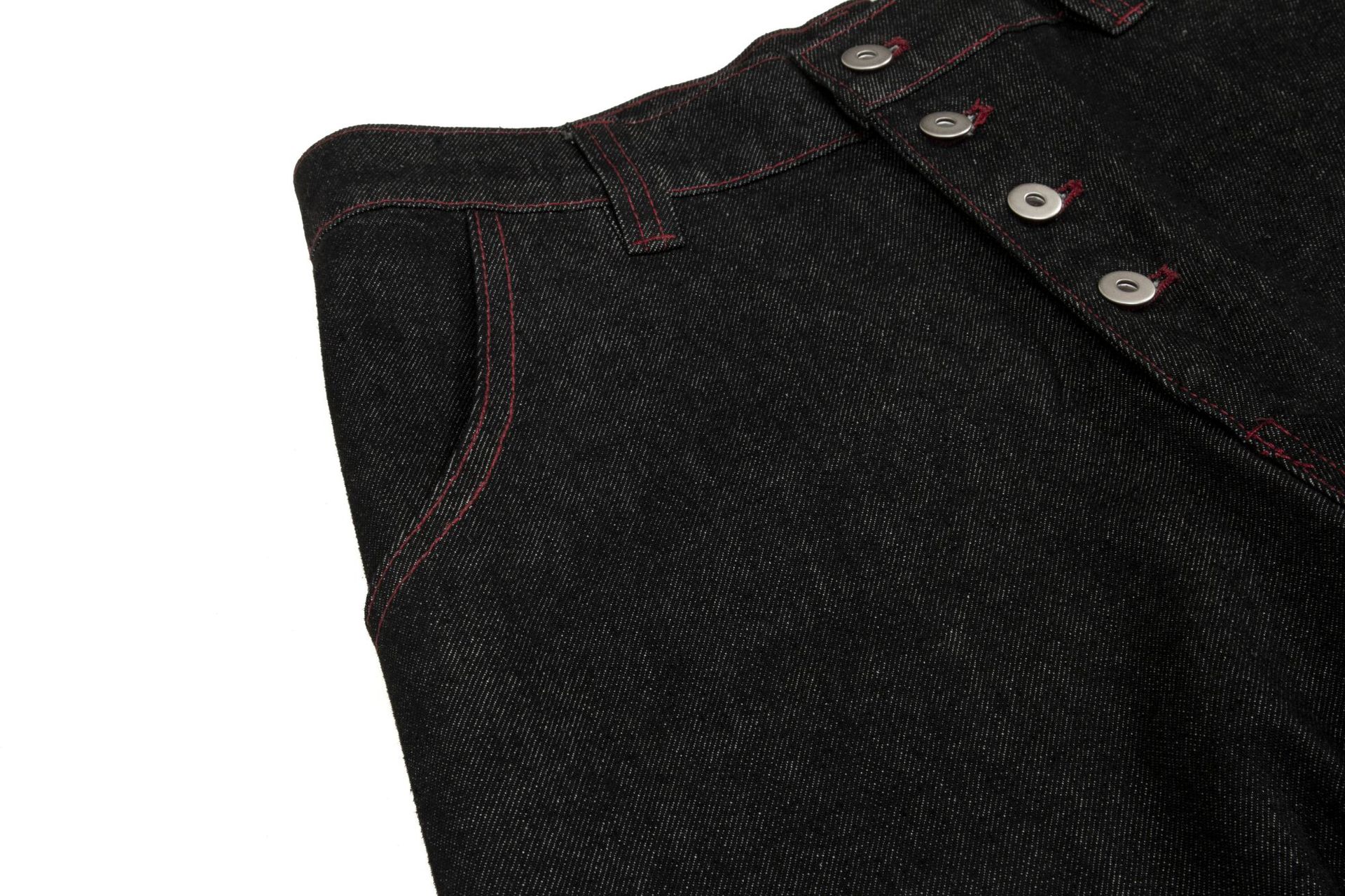 Street Retro Raw Denim Deconstructed Design Men's Loose Dagger Jeans