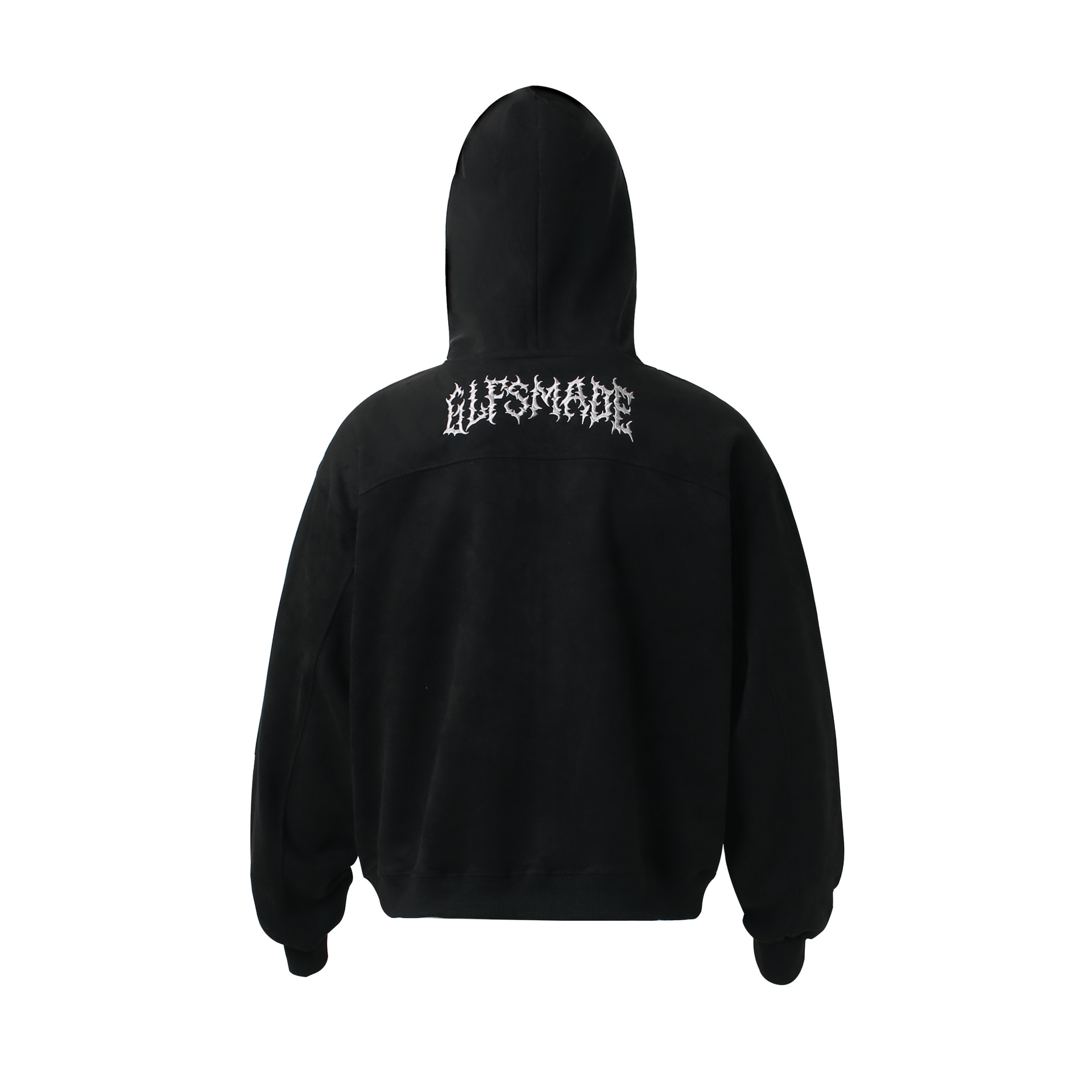 Mens Street Loose Patterned Polyester Hood Sweatshirt