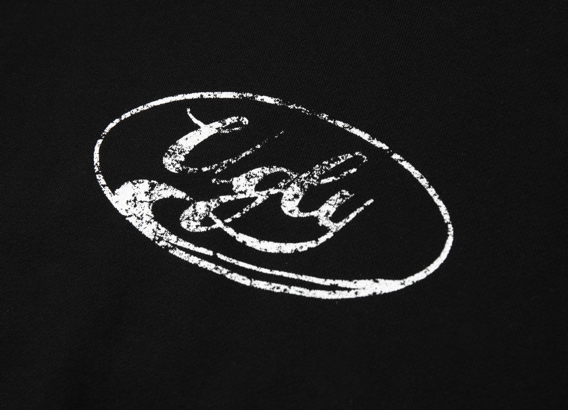 Oversized Vintage Embellished Cotton Blend Crewneck Sweatshirt