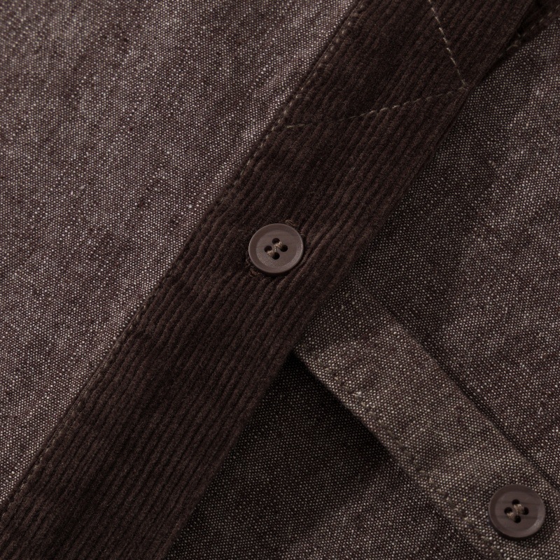 Oversized Cotton Blend Cardigan Jacket Featuring Contrast Patch