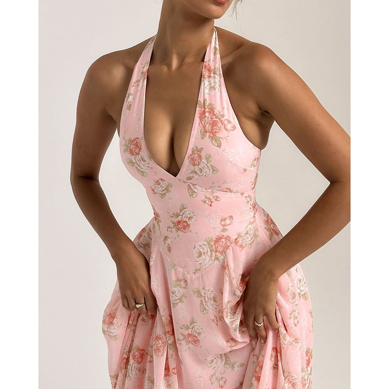 Women's Bodycon Sleeveless High Waist Patterned Polyester Dress