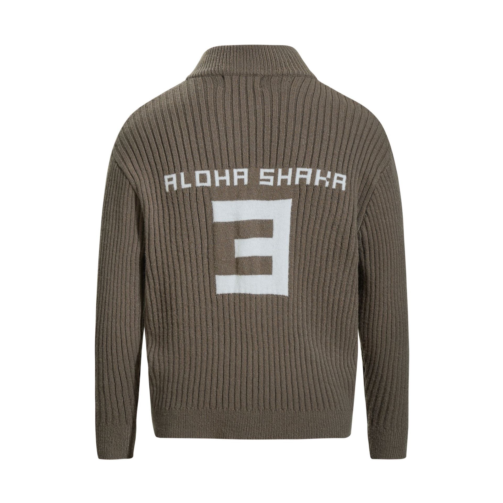 Sporty Loose Jacquard Long Sleeve Sweater