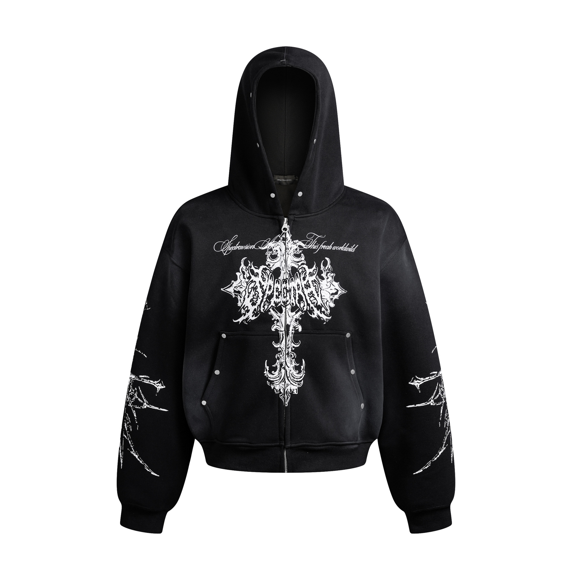 American Retro Distressed Icon Loose Hoodie