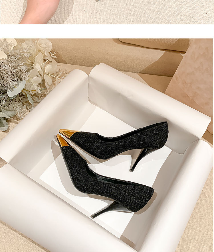New Metal Pointed Toe Pumps Women Sexy Super Stiletto High Heels Fashion Party Wedding Shoes Women Leather femmes chaussures