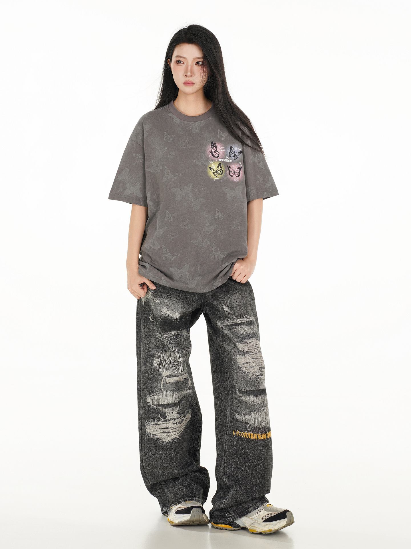 Vintage American Cotton Crew Neck Oversized Monarch Tee