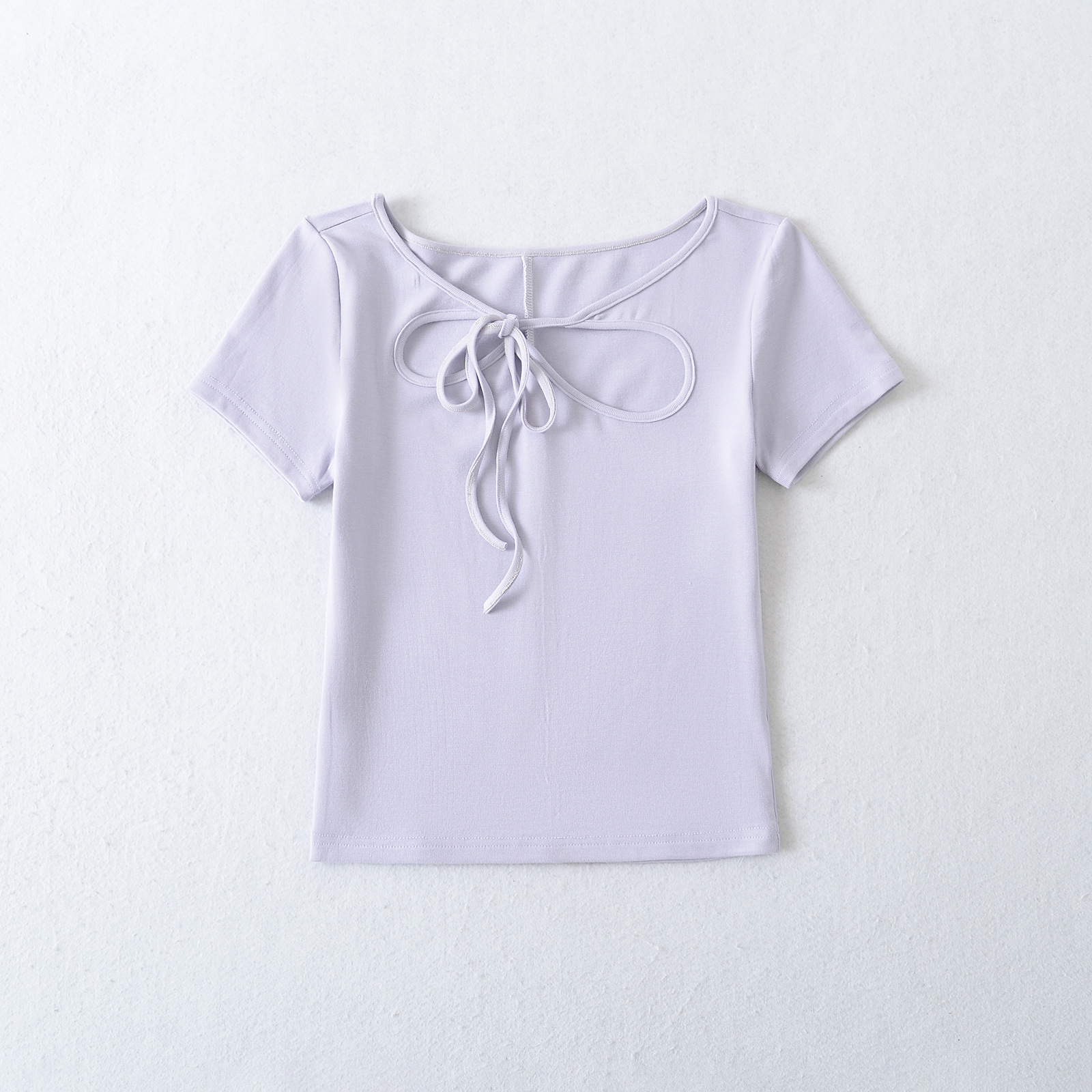 Hollow out sexy short sleeved T-shirt