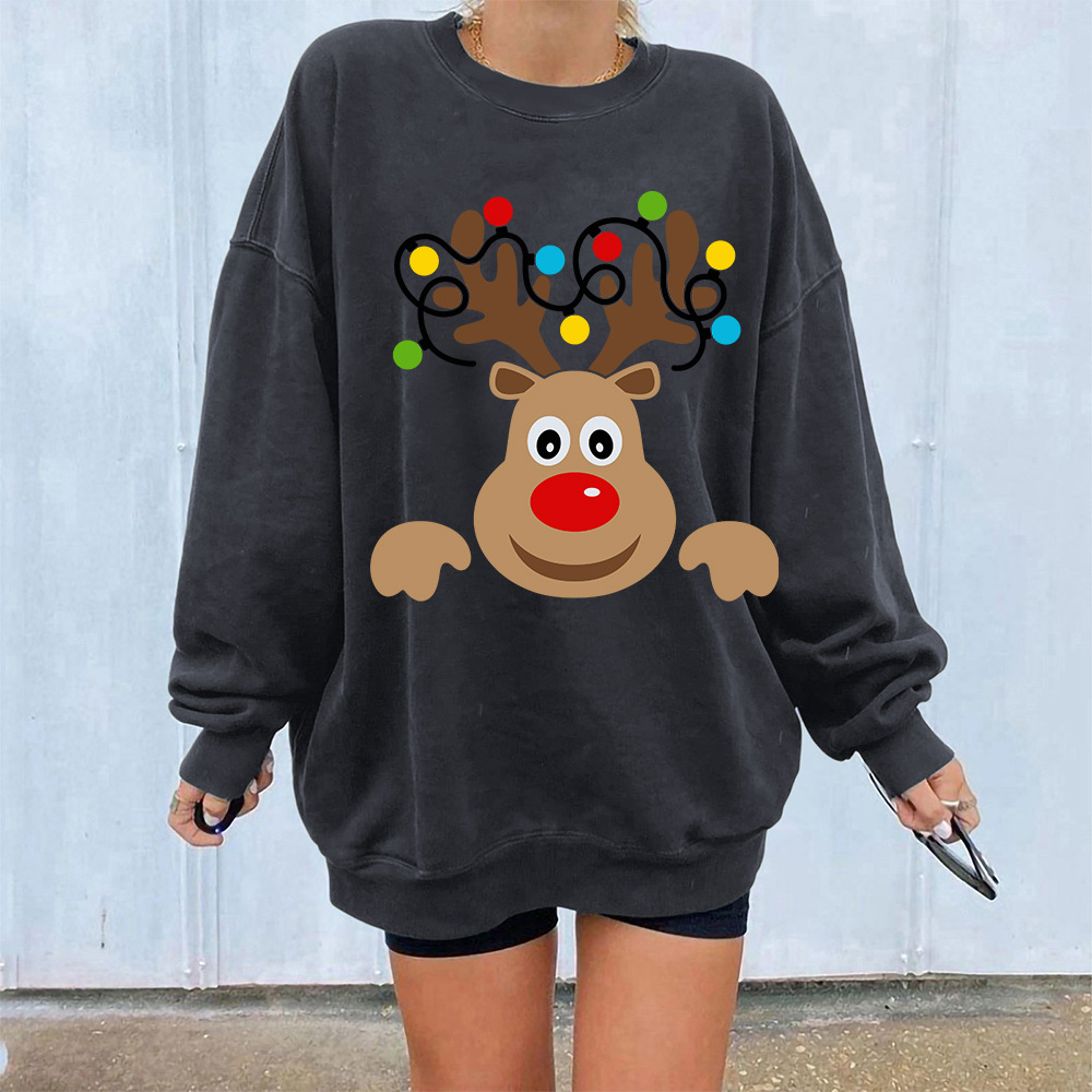 Winter 3D Deer Oversized Hoodie