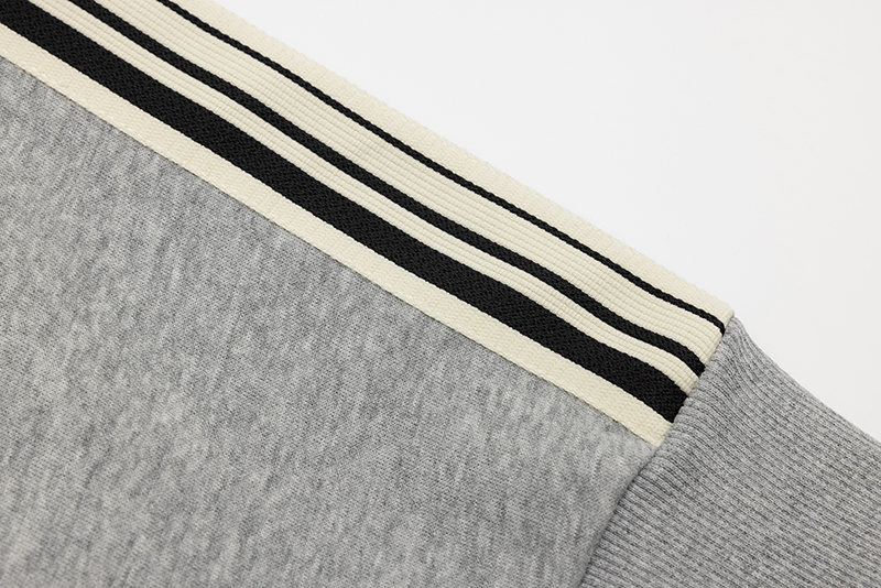 Oversized Cotton Blend Letter Print Zipper Hoodie