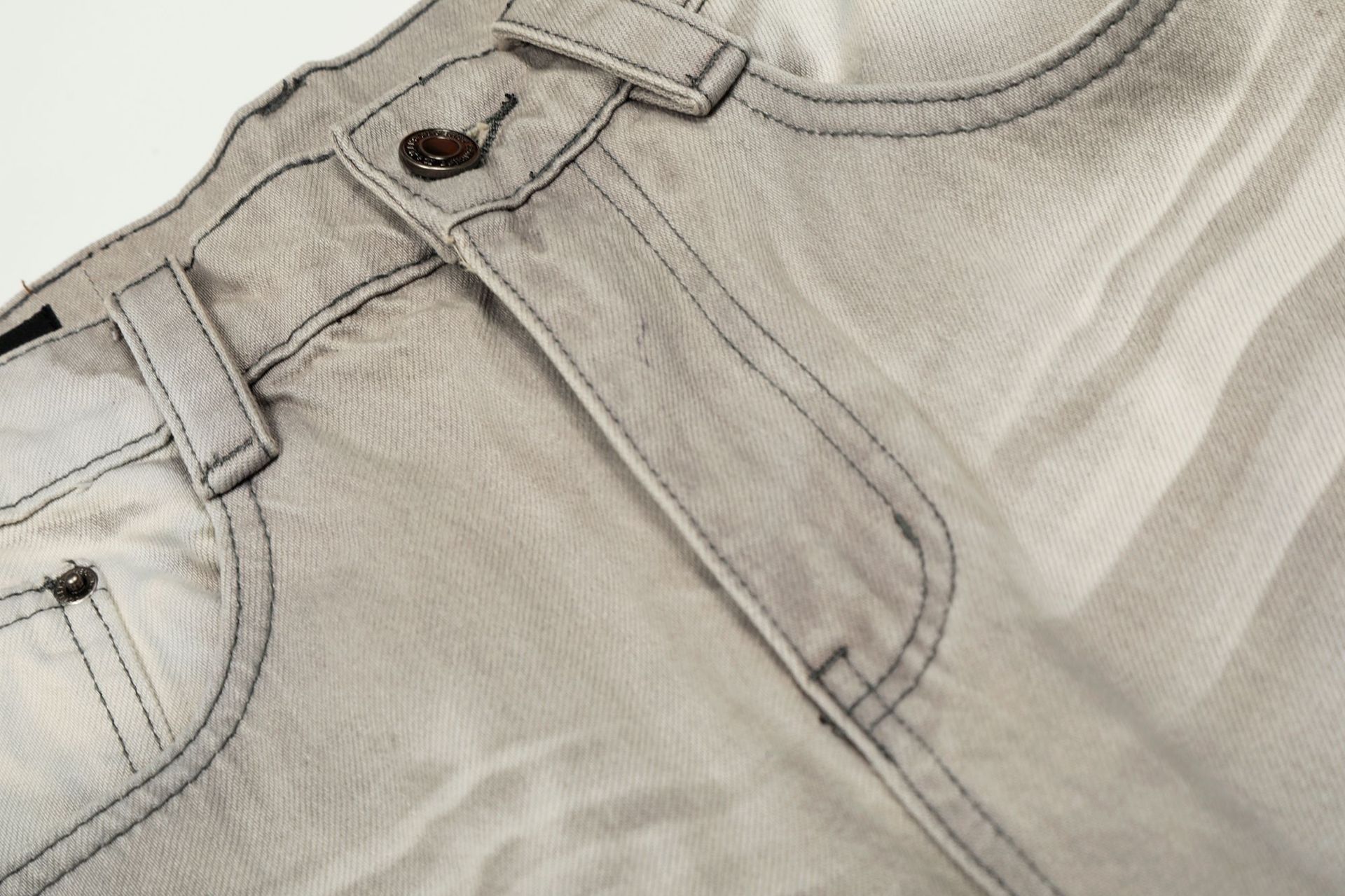 Vintage Unisex Trendy Washed Nostalgic Color High-End Design Men's Loose Straight-Leg Jeans
