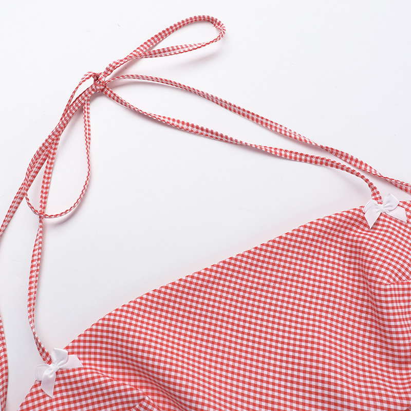 Flirty Checked Halter