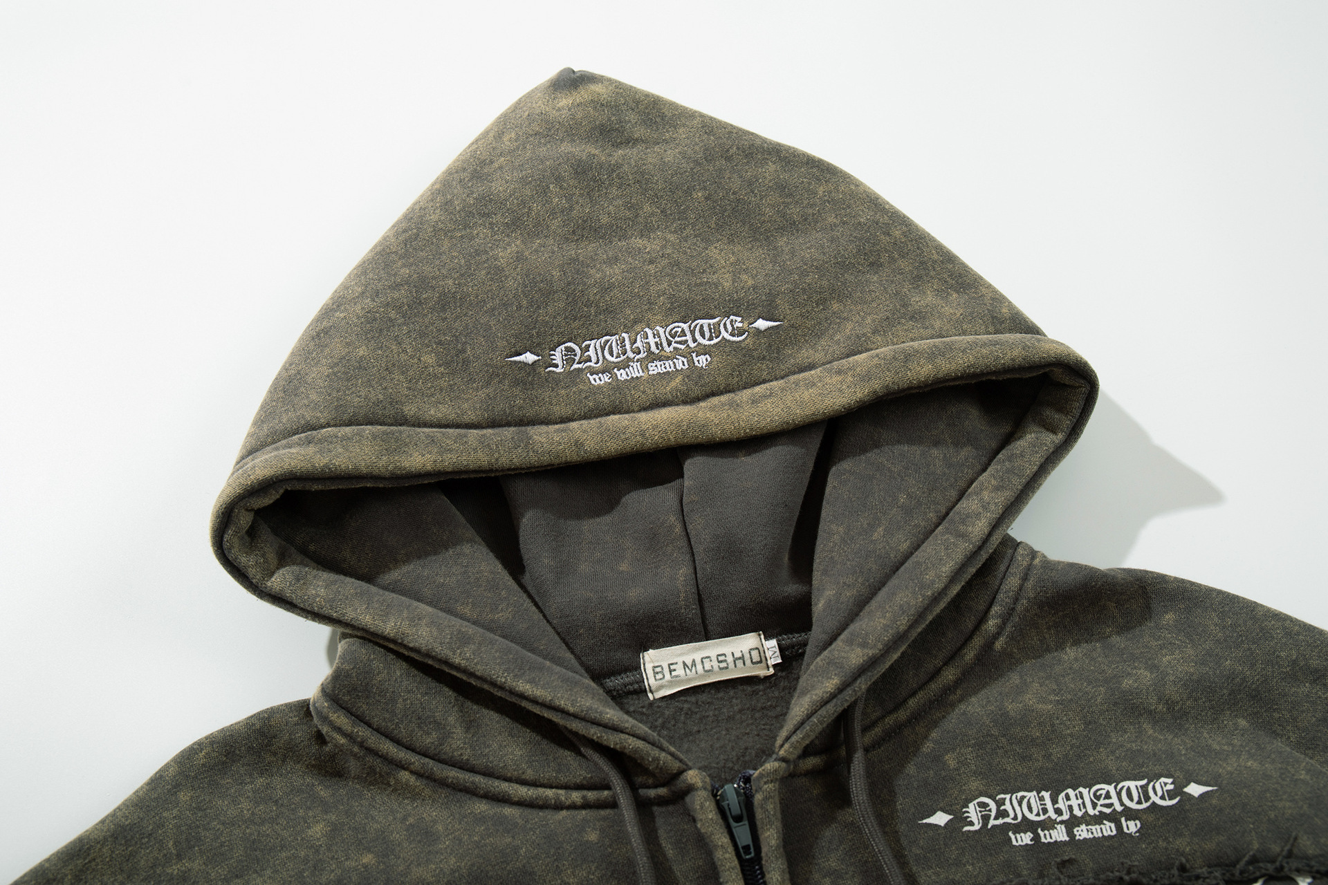 Guy's American Retro Letter-Print Loose Fit Hoodie