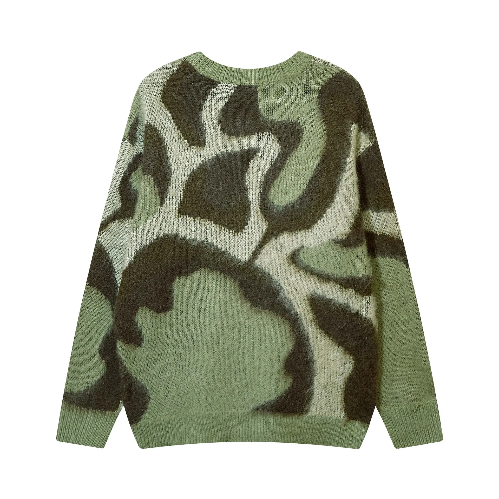 Men's Relaxed Fit Colorblock Crew Neck Sweater