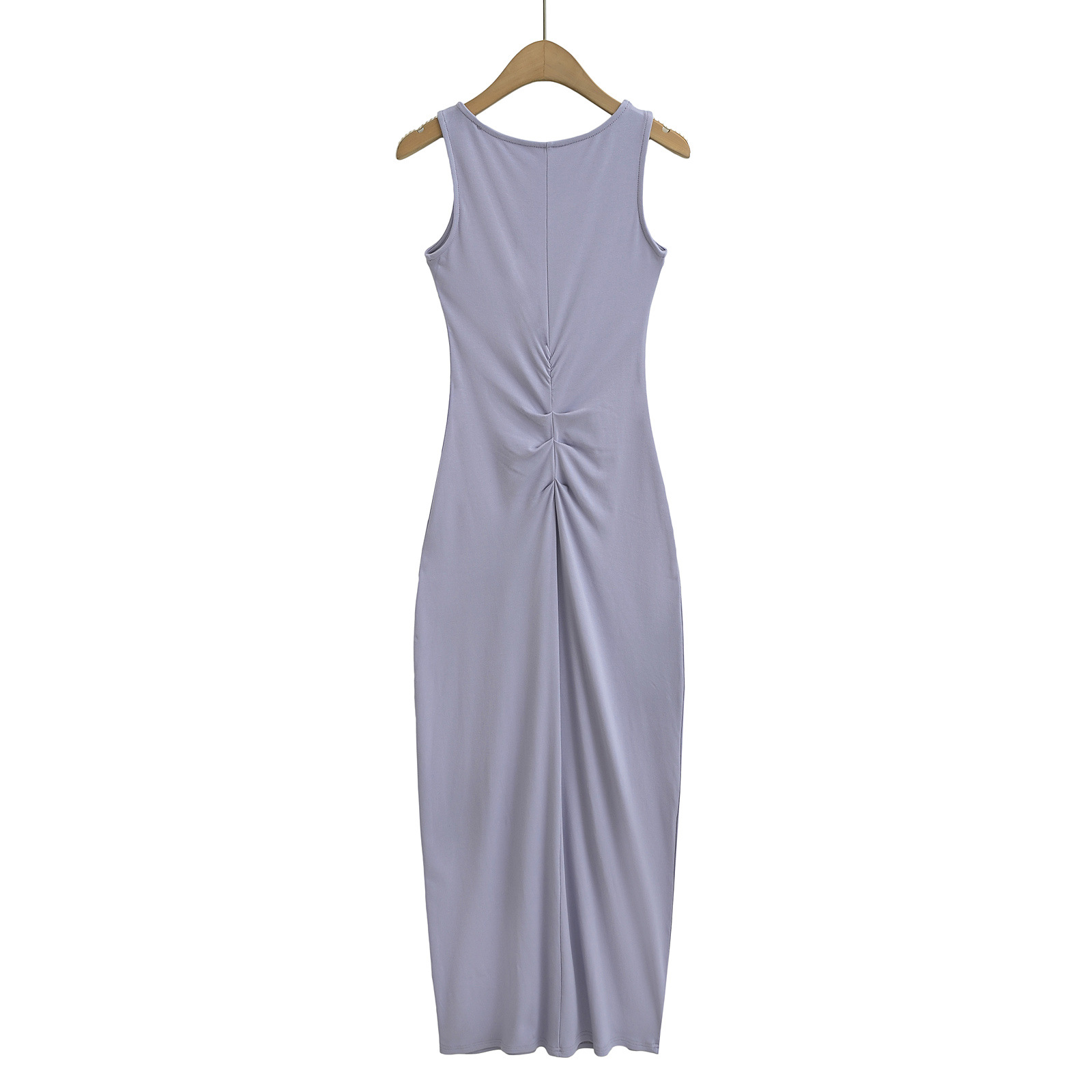 Daring Scoop Open Back Shirred Dress