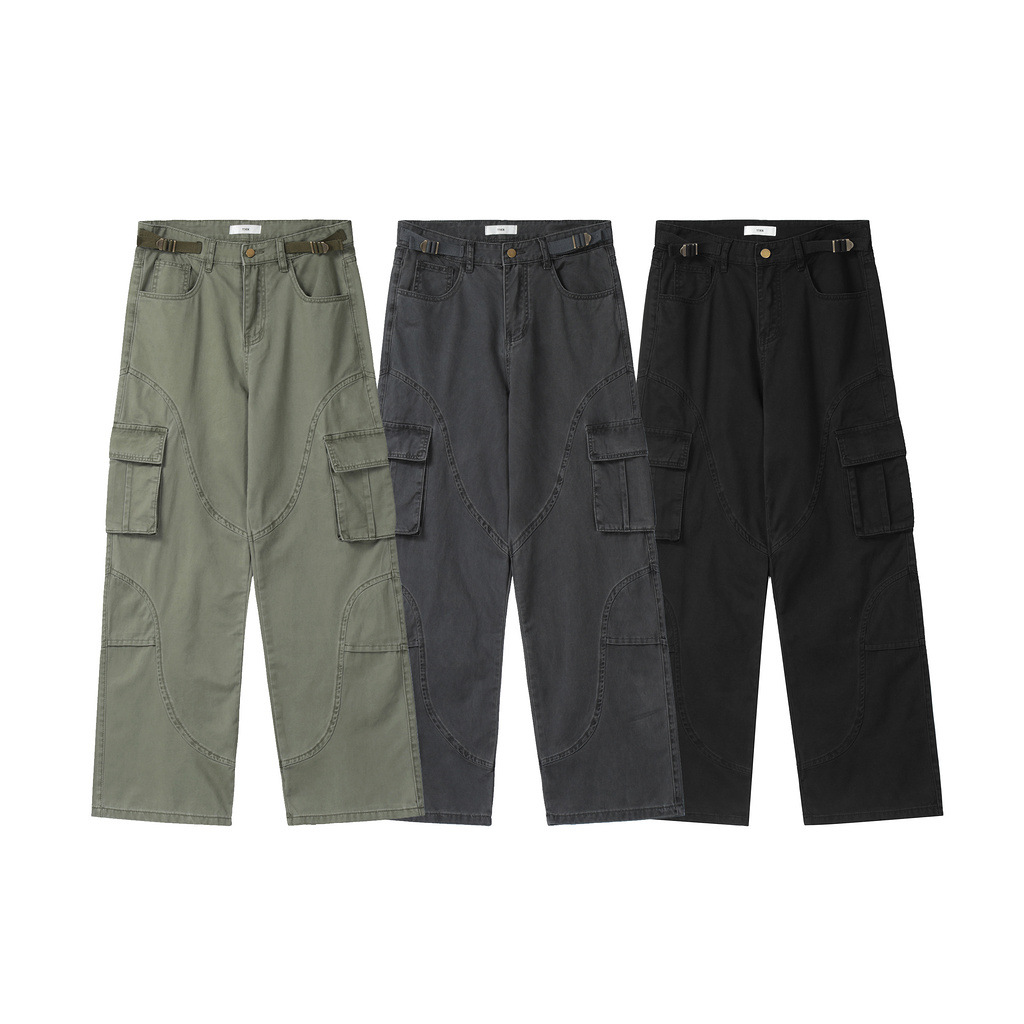 Pants for Men and Women Vintage Washed Distressed Design with Pockets