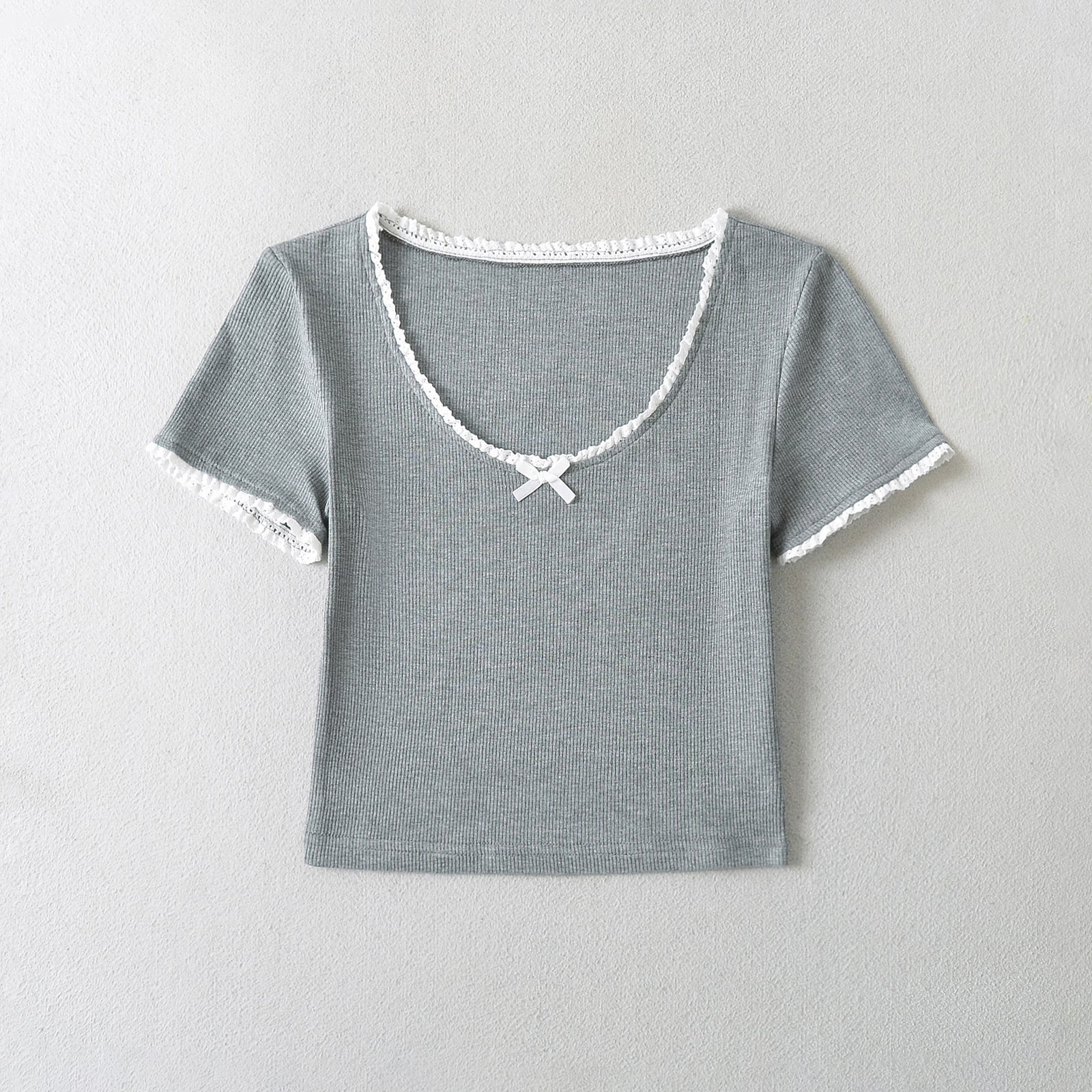 Stretch Body-Hugging Short Sleeve T-Shirt