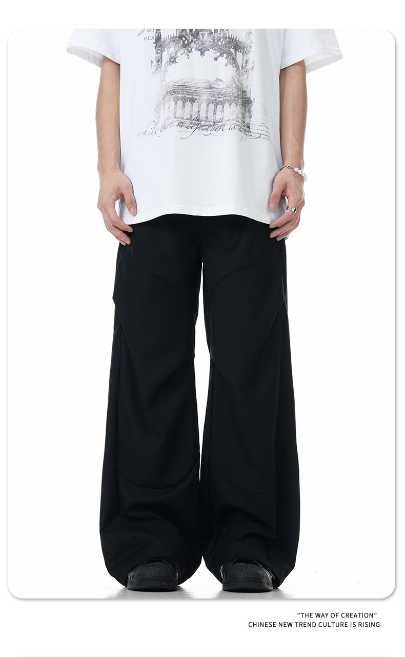 Simple Clean Fit, Commuting Deconstructed Loose and Slim Fit Casual Long Pants