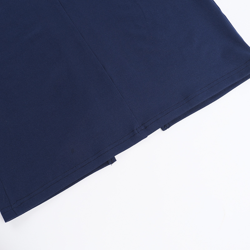 Tailored Round Neck High Waist Spandex Dress