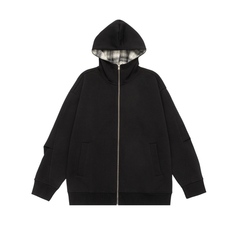 Streetwear Relaxed Zipper Hoodie