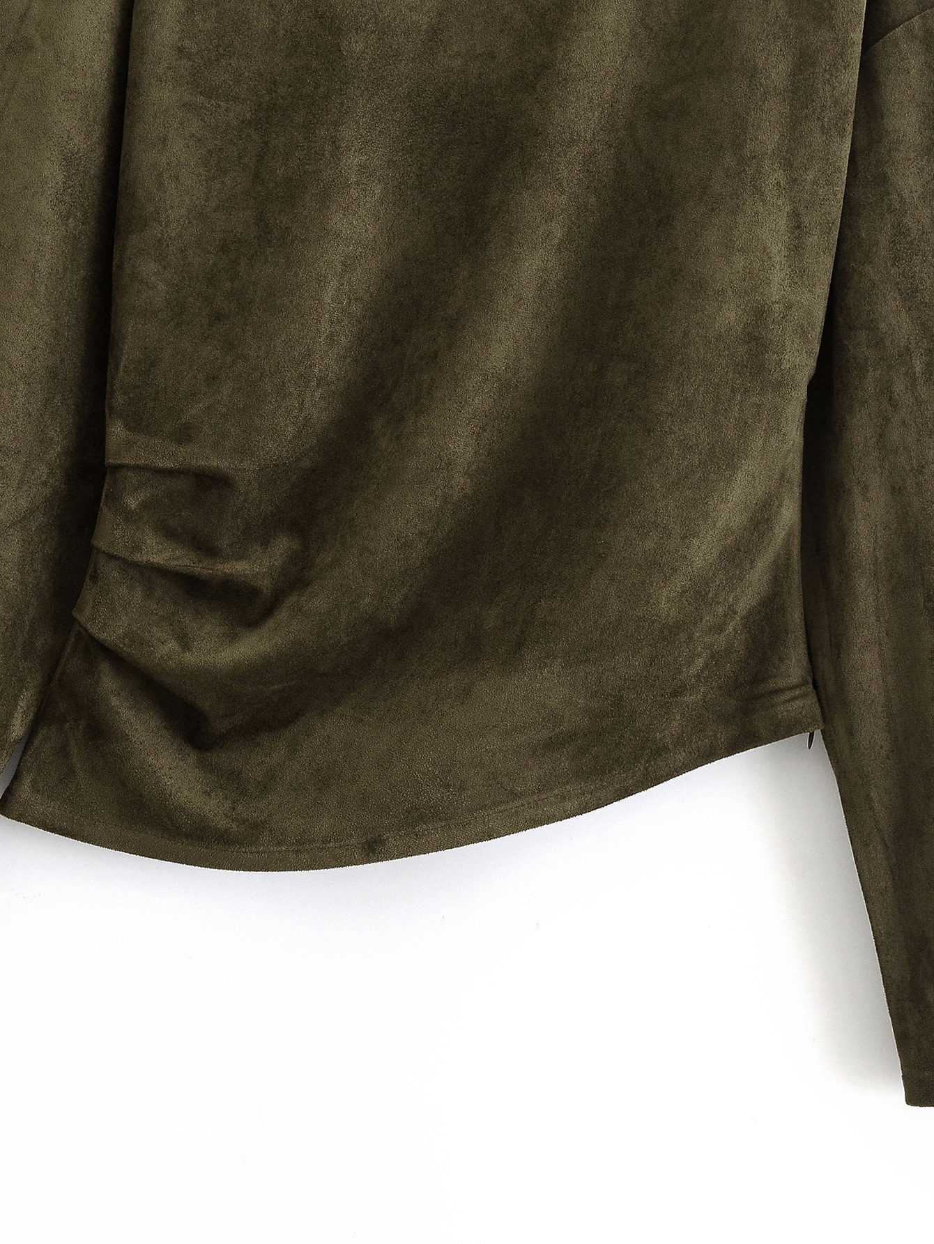 Velvet Ruched Full Sleeve Top