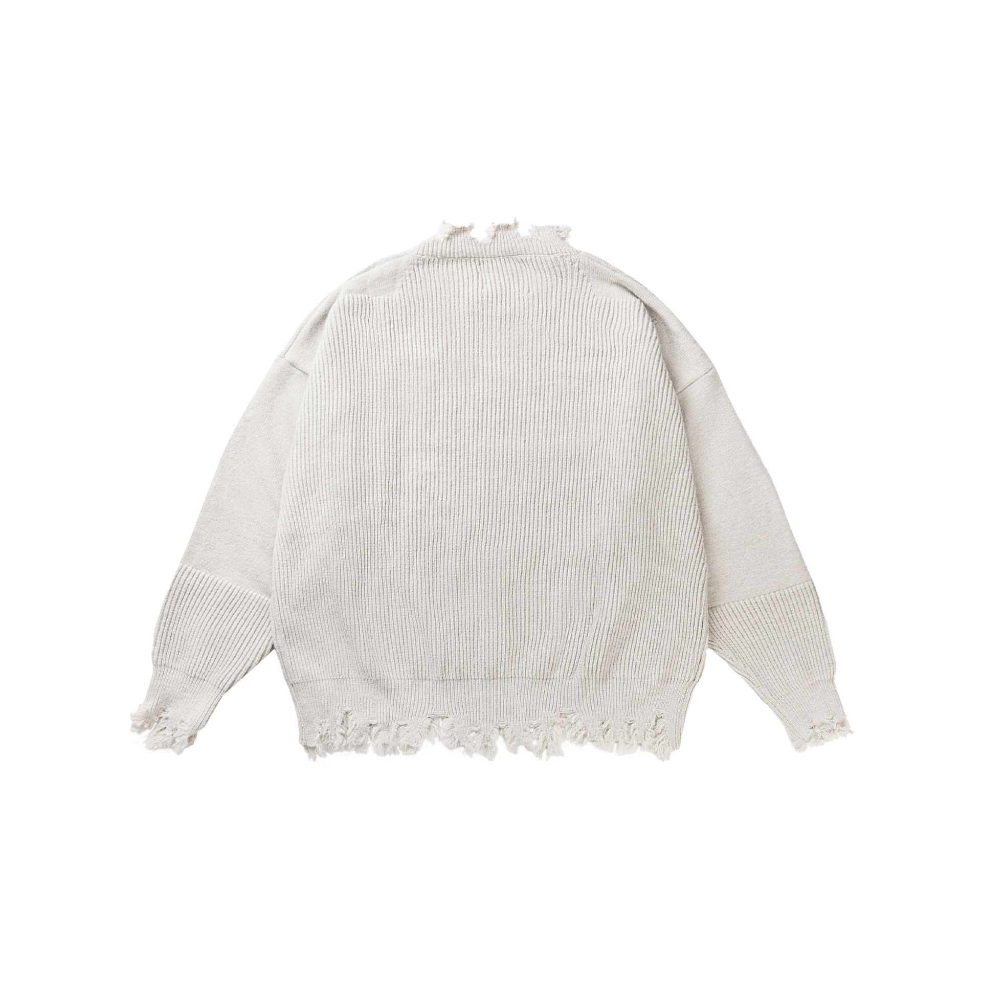 Unisex Japanese Workwear Jacquard Oversized Sweater