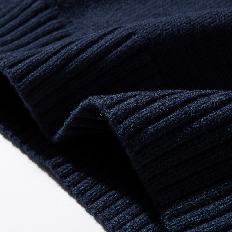 Unisex Japanese Workwear Color Block Vee Neck Sweater
