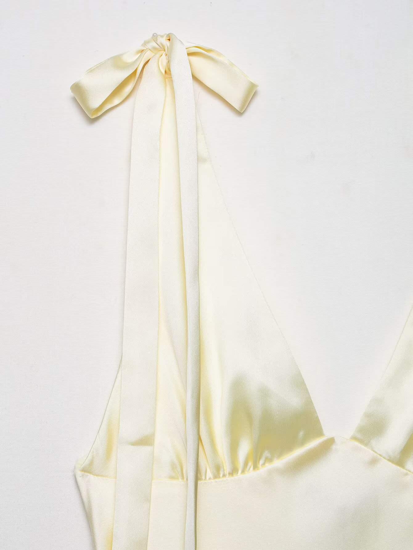 Flowy Bow Detail Mid-Calf Dress