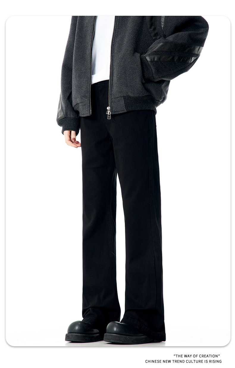 Tapered Black Casual Dress Pants for Men and Women Slim Fit Cleanfit Long Pants