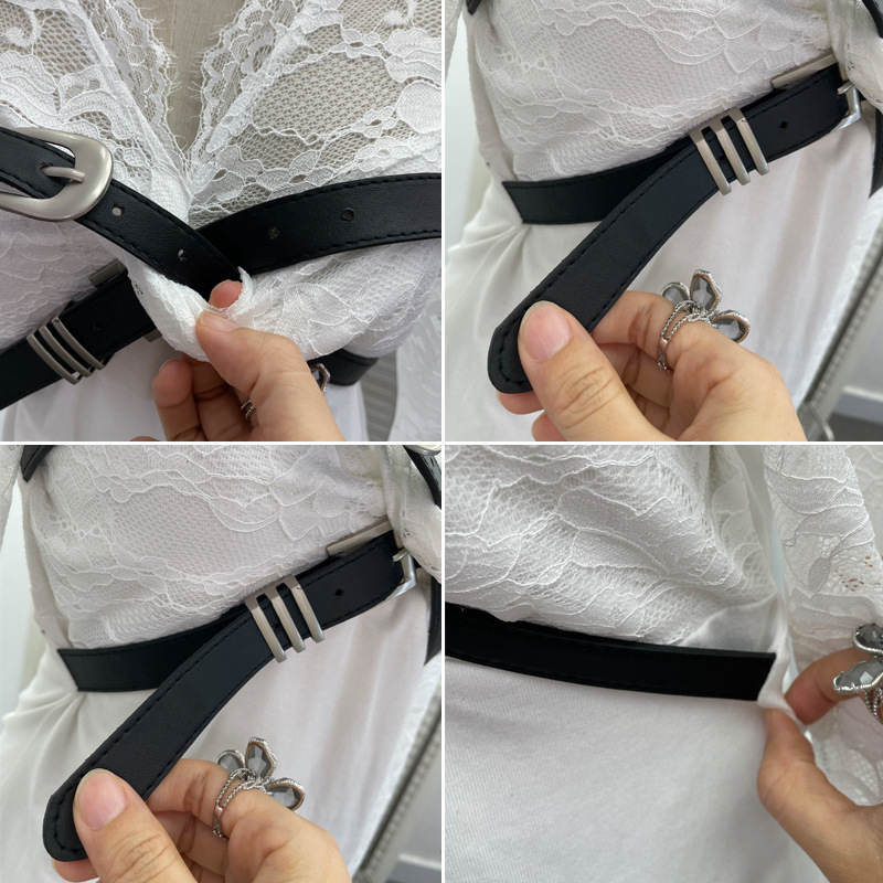 Plunging Wrist-Length Cropped Asymmetric Hem Cinch-Waist Top