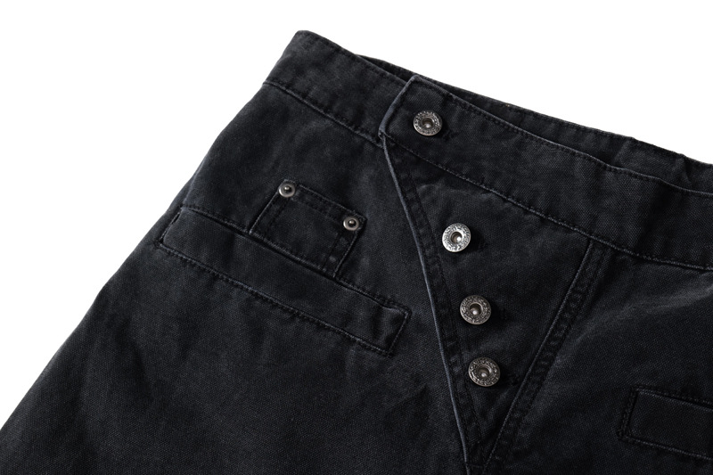 Original Streetwear Brand Design Vintage Button Decoration High-Street Cool Loose Casual Knife Pants Jeans Long Pants