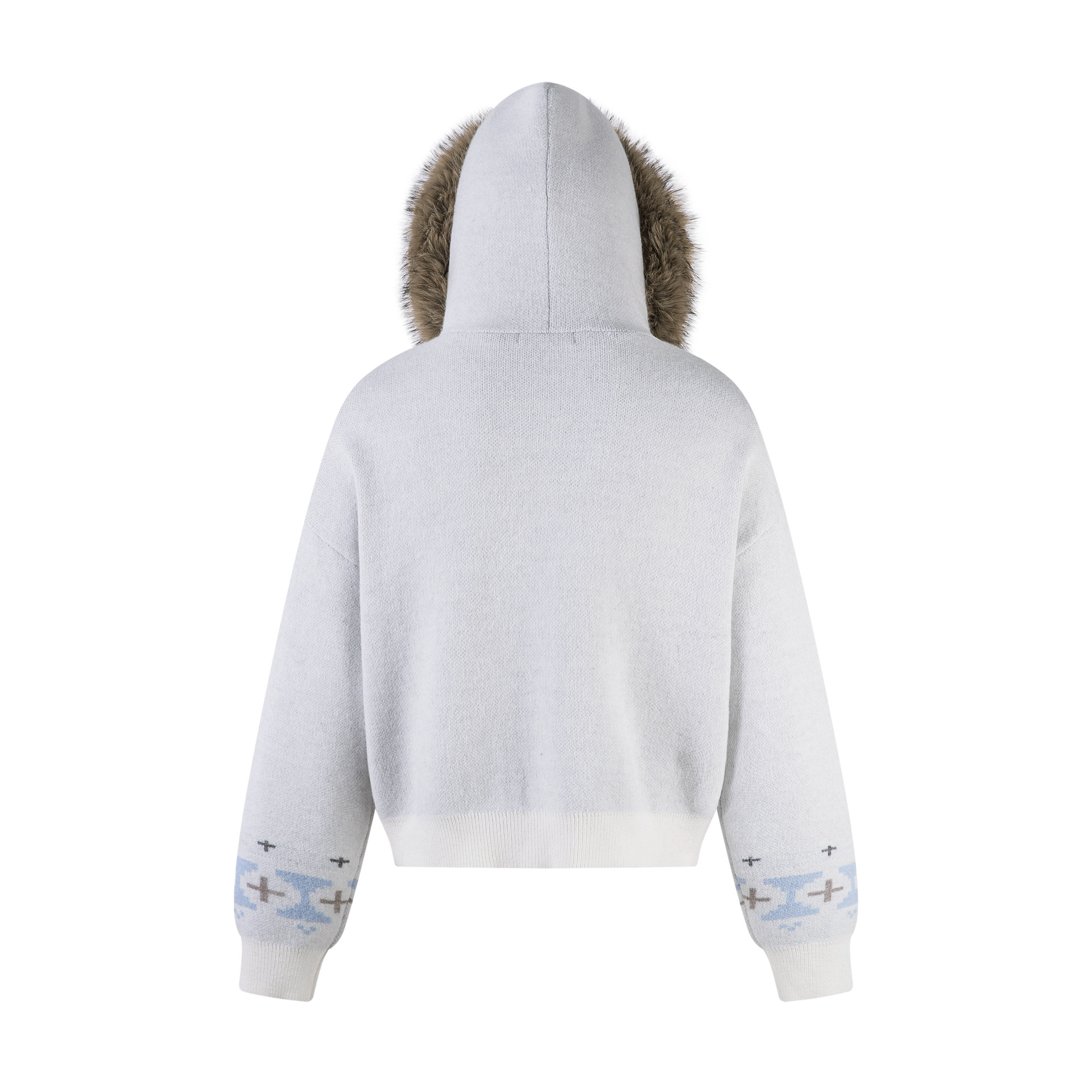 American Retro Geometric Loose Fit Long Sleeve Hoodie