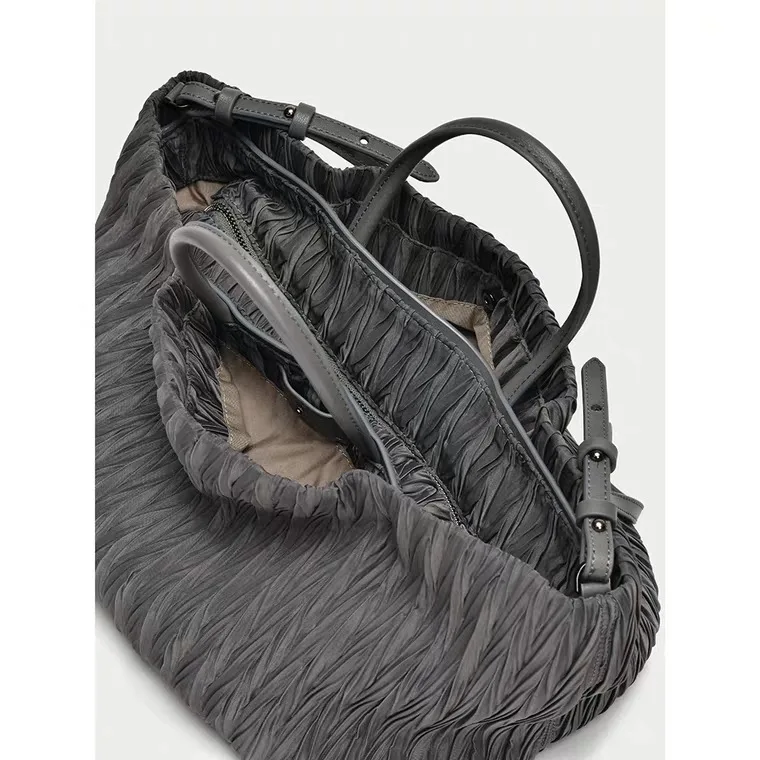 High Quality Large Tote for Women Handbags and Purses Waterproof Linen Oxford Fold Pattern Travel Shoulder Toes Shopper Bag 2021