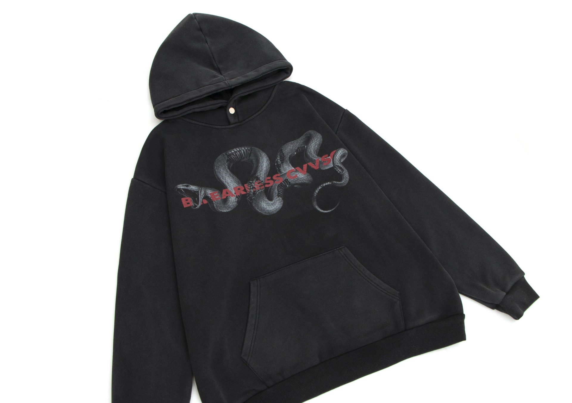Style Kangli Printed Retro Washed Hoodie Sweatshirt