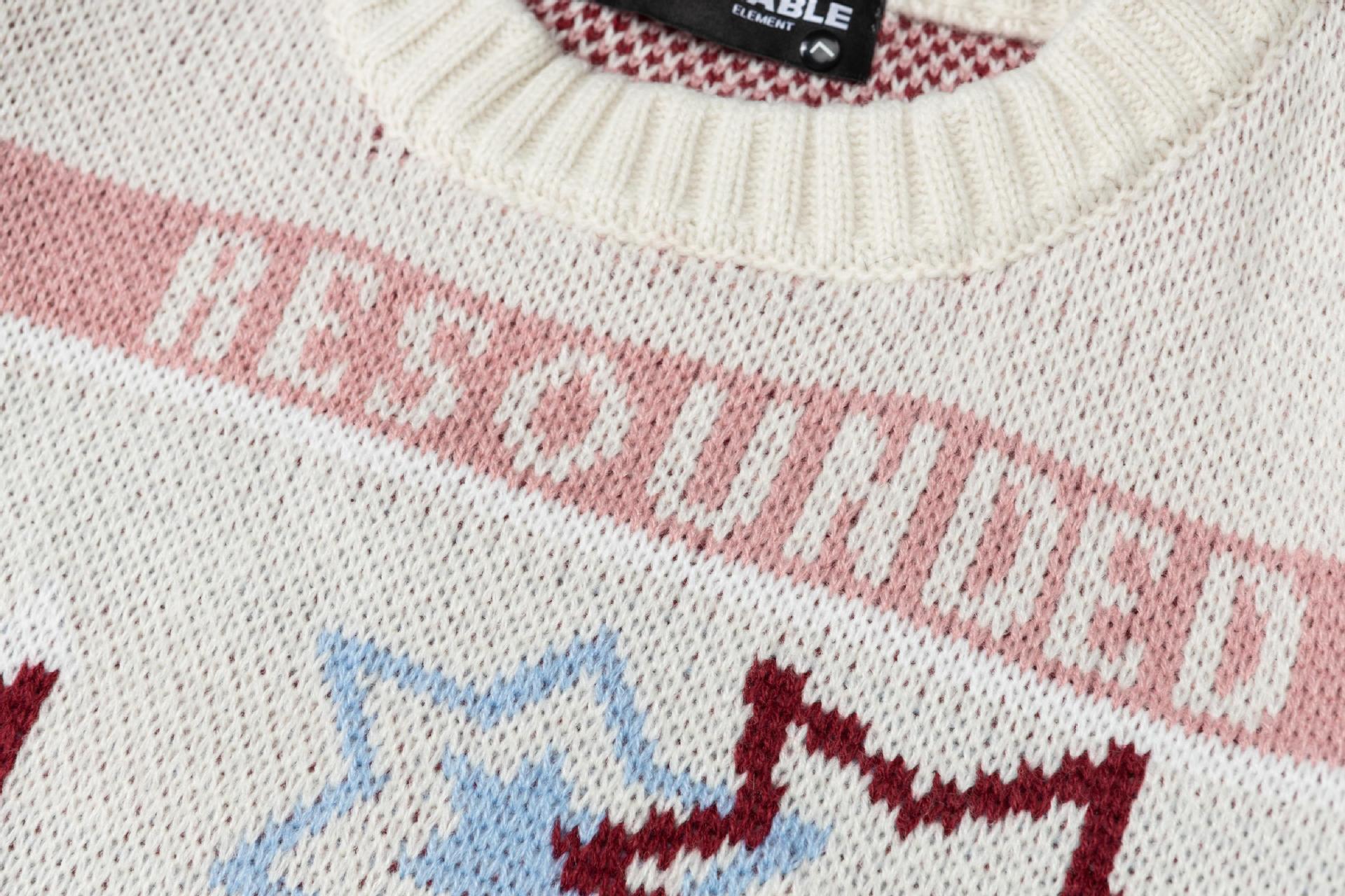 Retro Starry Knit Oversized Long Sleeve Sweater