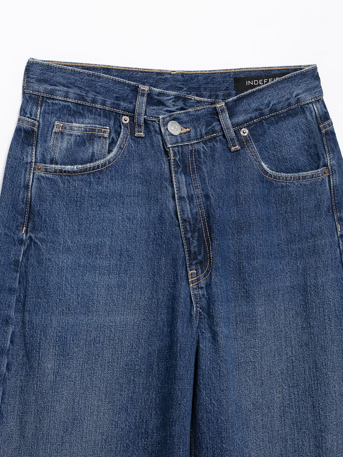 Versatile high waist slimming denim versatile wide leg pants for women