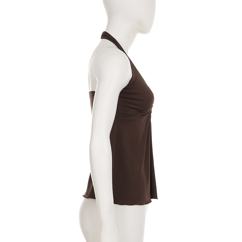 Halter Milk Silk Tank
