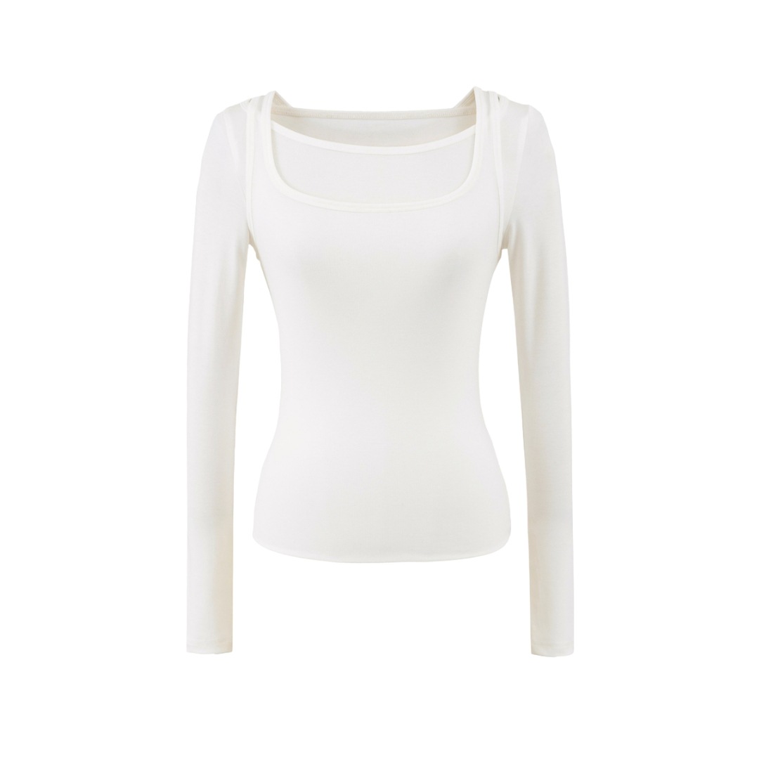 Ladies Sensual Bodycon Solid Long Sleeve Tee