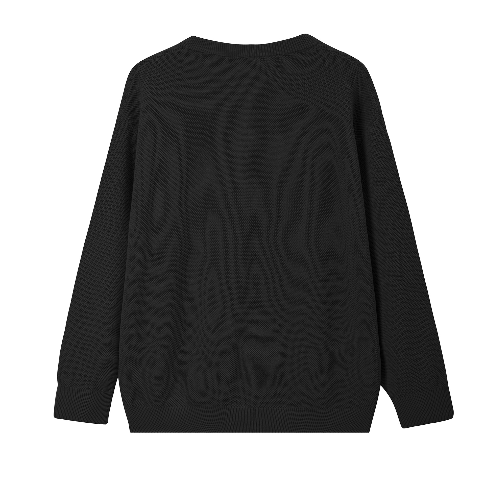 Relaxed Fit Crew Collar Cardi