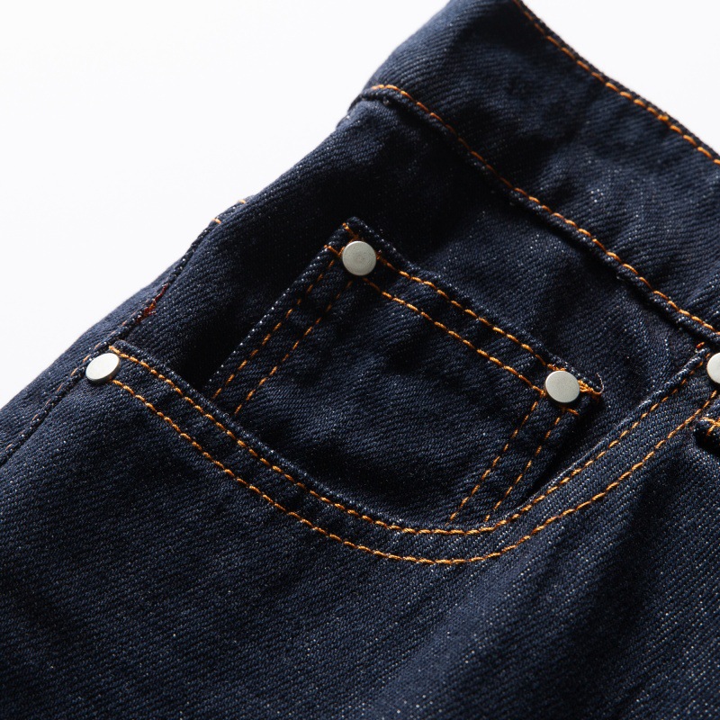 Denim Raw Color Loose Straight Casual Versatile Jeans Men