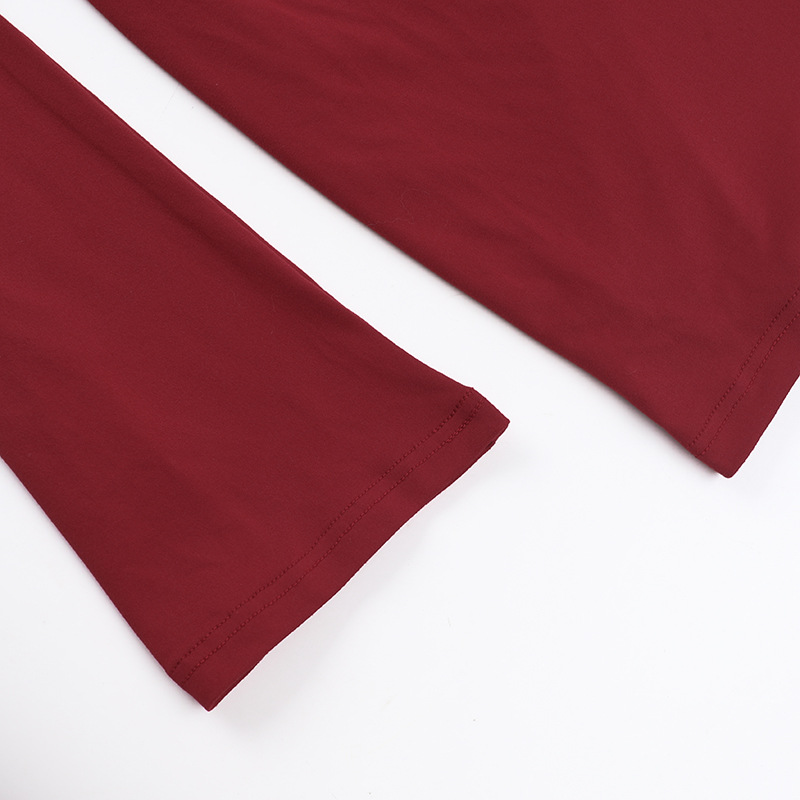 Mock Collar Solid Split Hem Bodycon Dress