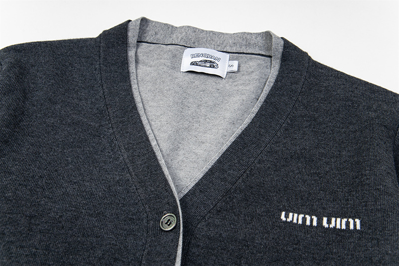 American Retro Cotton Cardigan Top