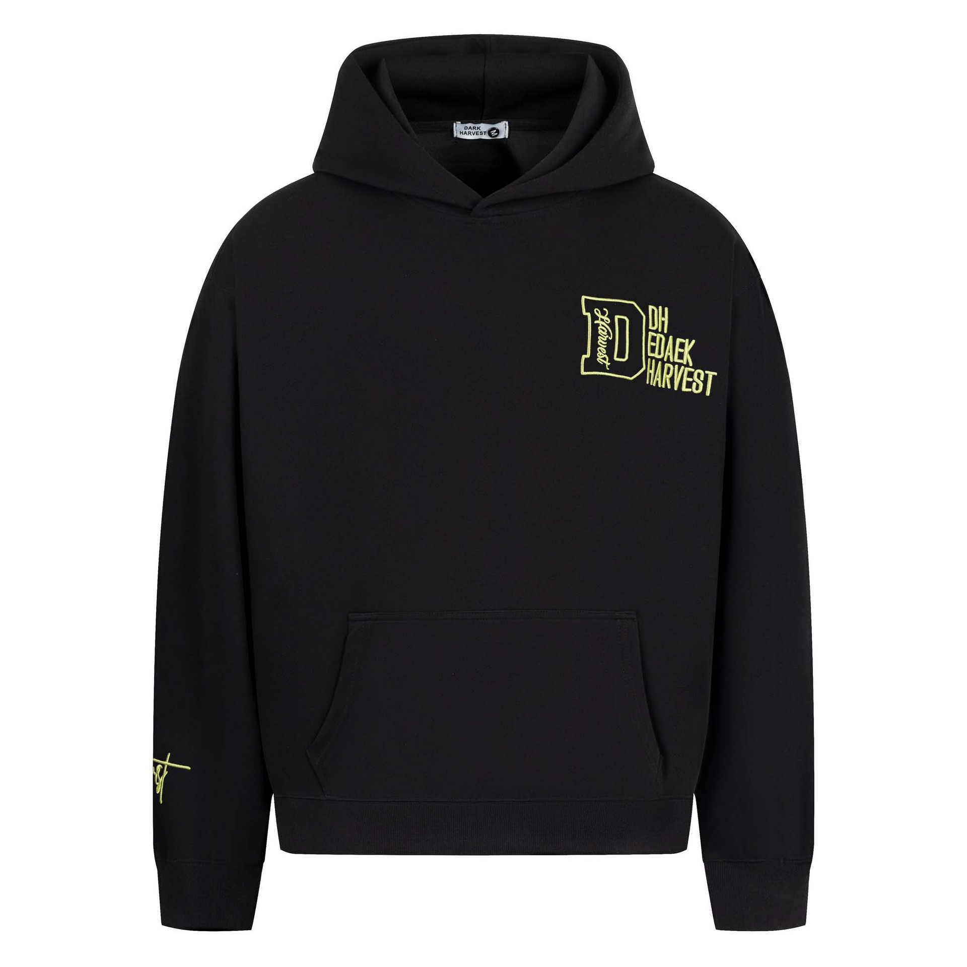 Streetwear Embroidered Initial Oversized Cotton Hoodie